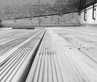 Vue rapprochée de la terrasse